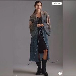 051-B // Anthropologie Ombre Shine Duster cardigan NWOT // OS